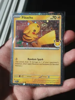 Pikachu 051/162 Stamped Pokemon Day 2026 Cosmos Holo - SWIRL 🌀 | NM - Image 2