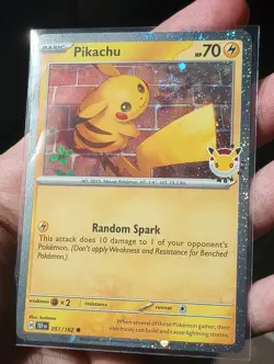 Pikachu 051/162 Stamped Pokemon Day 2026 Cosmos Holo - SWIRL 🌀 | NM - Image 3