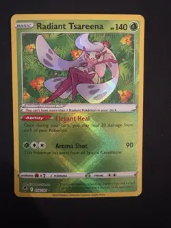 Pokemon TCG Radiant Tsareena Silver Tempest 016/195 Holo Radiant Rare, NM/M - Image 1