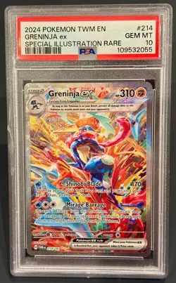 Pokemon Greninja ex 214/167 Sv06: Twilight Masquerade PSA 10 GEM MINT - Image 1