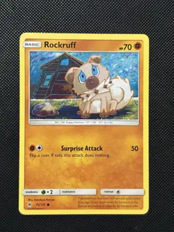 Pokemon Forbidden Light - Rockruff - 75/131 - Non Holo Common - NM/VLP - Image 2