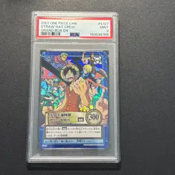 2001 One Piece Carddass Straw Hat Crew PSA 9 Grand Box Dx Monkey D Luffy S127 - Image 1