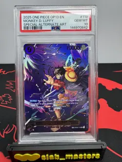 ONE PIECE OP13 CARRYING ON HIS WILL OP09-119 MONKEY D. LUFFY PSA 10 SP ALT ART - Image 5