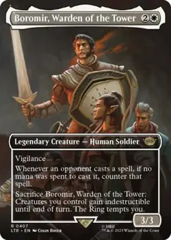 Boromir, Warden of the Tower (Borderless) - Near Mint MTG - Image 1