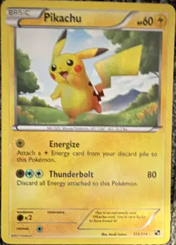Pikachu Secret Rare 115/114 Black & White English Pokemon TCG Card 2014 - Image 1
