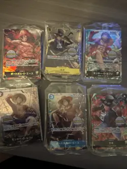 One Piece TCG EXCLUSIVE Asia Mini Tin Vol 1 Set of 6 Promo Foil Cards (SEALED) - Image 1