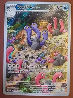Pokemon TCG Wugtrio Card 224/091 SV Paldean Fates - Image 1