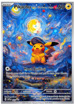 PIKACHU IN STARRY NIGHT FULL ART SET🔥(9) | CUSTOM FAN ART | BEST BINDER CARDS! - Image 3