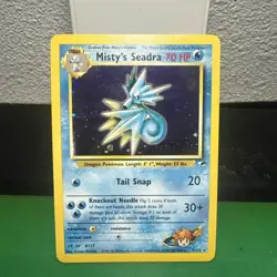 Misty's Seadra PRERELEASE - Gym Heroes Promo - Holo Pokemon Card Near Mint NM - Image 1