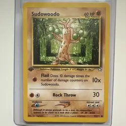 Pokemon Cards: Neo Genesis 1st Edition Common: Sudowoodo 77/111 - Image 1