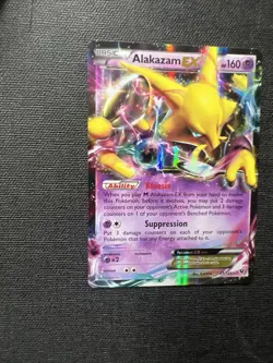 Alakazam EX Ultra Rare - 25/124 XY Fates Collide NM Pokemon Card! Gradable! - Image 2