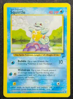 Squirtle 93/130 2000 Base Set 2 Pokemon Card WOTC Vintage - Image 1