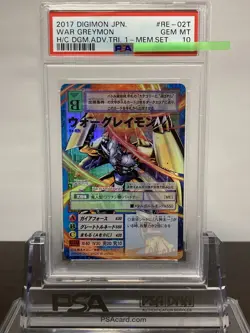 [Y1][PSA10] WarGreymon Re-02t 20th Anniversary Set Digimon Card Game - Image 1