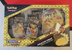 Pokemon TCG Crown Zenith Pikachu VMAX Special Collection Box Sealed - Image 1
