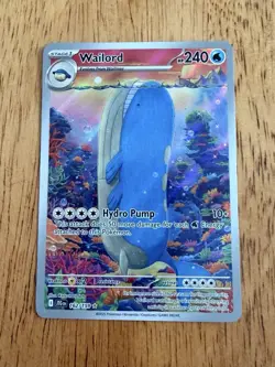 Pokemon TCG Wailord 162/159 Journey Together Illustration Rare Full Art Holo 24… - Image 1