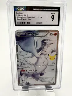 CGC 9 Reshiram 113/114 Black & White Holo Celebrations - Classic Coll. Pokemon - Image 1