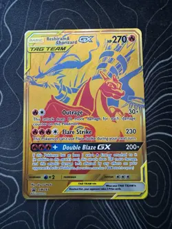 Pokemon Reshiram & Charizard GX SM247 Sun & Moon Promo TAG TEAM Foil , NM - Image 1