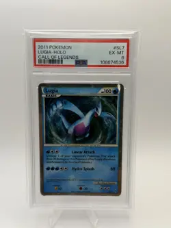 2011 POKEMON CALL OF LEGENDS LUGIA #15 HOLO PSA 6 - Image 1