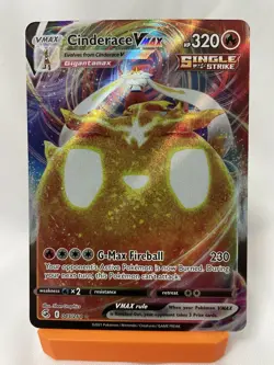 Cinderace Vmax 045/264 Fusion Strike NM Full Art Ultra Rare Pokemon Card - Image 1