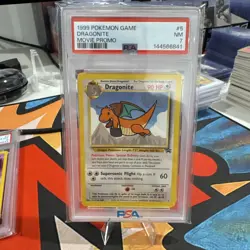 1999 POKEMON GAME MOVIE PROMO #5 DRAGONITE PSA 7 - Image 1