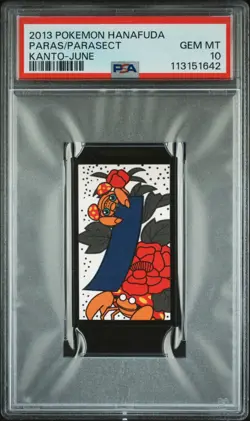 Pokemon Card Paras & Parasect Kanto - June Hanafuda 2013 PSA 10 GEM MINT - Image 1