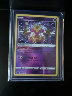Radiant Alakazam 59/195 Ultra Rare Silver Tempest Pokemon TCG Near Mint - Image 1