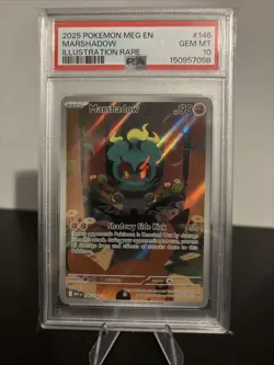 PSA 10 💎 GEM MINT Pokemon Mega Evolutions Marshadow Illustration Rare #146/132 - Image 1