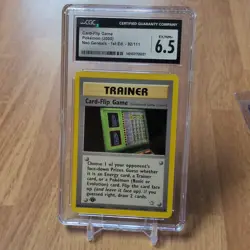 Pokemon Card-Flip Game Trainer Neo Genesis 1st Edition 92/111 CGC 6.5 - Image 1