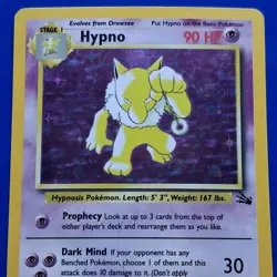 Pokemon TCG Card - Hypno Fossil 8/62 Holo Unlimited Holo Rare - Image 4