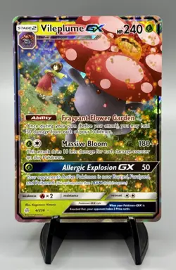 Pokemon TCG Vileplume GX Cosmic Eclipse 4/236 - Image 1
