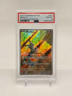 2024 POKEMON SVP EN-SV BLACK STAR PROMO #075 MIMIKYU PSA 10 - Image 1