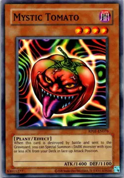 Yu-Gi-Oh Yugioh 2020 Mystic Tomato RP01-EN076 Retro Pack 1 Free Shipping! - Image 1