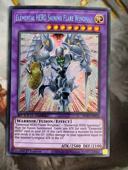 Elemental HERO Shining Flare Wingman (Secret Rare) SGX3-ENI25 Secret Rare YuGiOh - Image 1