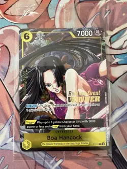 One Piece Boa Hancock Pre Release Event Winner P-115 Sealed Holo Stamp OP-15 - Image 1