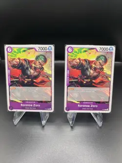 One Piece CCG: Roronoa Zoro P-045 Promo Pre-Release Tournament Lot Of 2 Cards NM - Image 1