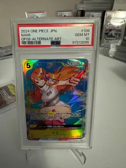 2024 one Piece JPN Nami OP08 - Alternate Art PSA 10 - Image 1