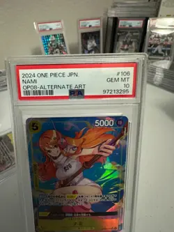 2024 one Piece JPN Nami OP08 - Alternate Art PSA 10 - Image 2