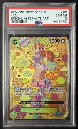 2024 ONE PIECE JPN EMPERORS IN THE NEW WORLD SPECIAL ALT ART#106 NAMI PSA 10 - Image 1