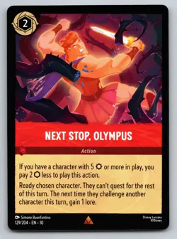 Disney Lorcana Next Stop Olympus Whispers in the Well Rare #129/204 NM - Image 1