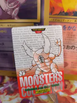 Pokemon Karte Card Monsters Collection Carddass 1996 japanese VG- Pinsir Red - Image 1