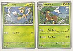 Deerling 006/086 + Sawsbuck 007/086 2 Card Lot Scarlet & Violet - White Flare - Image 1