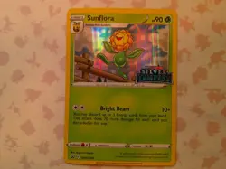 Pokemon Sunflora Silver Tempest Stamped Card - Image 1