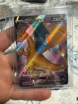 Charizard V SWSH050 Ultra Rare Full Art Pokemon Champions Path Promo Card Sealed - Image 1