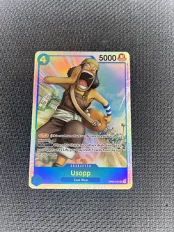 Usopp Rare Holo One Piece Trading Card Pillars Of Strength TCG OP03-041 - Image 1