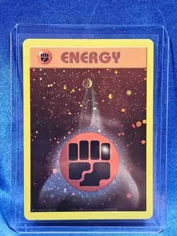 Fighting Energy Base Set 1995-2000 Pokemon Holo Foil Rare LP Card - Image 1