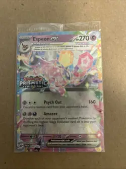 Pokemon TCG Espeon EX 034/131 STAMPED PROMO Card Prismatic Evolutions SEALED - Image 1