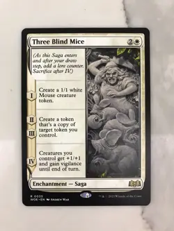 Three Blind Mice MTG Magic the Gathering Card NM Near Mint Wilds Eldraine WOE - Image 1