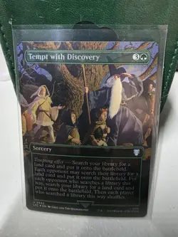Tempt with Discovery (Borderless FOIL) Commander: The Lord of the Rings - NM - Image 1