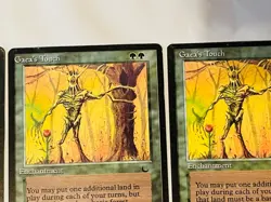 X3 Gaea's Touch Magic the Gathering - The Dark (2) Misprints MP - Image 3