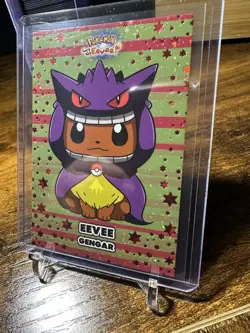 Pokemon Let’s Go Eevee Card Database Eevee Poncho Gengar Red Cracked Ice Holo - Image 2